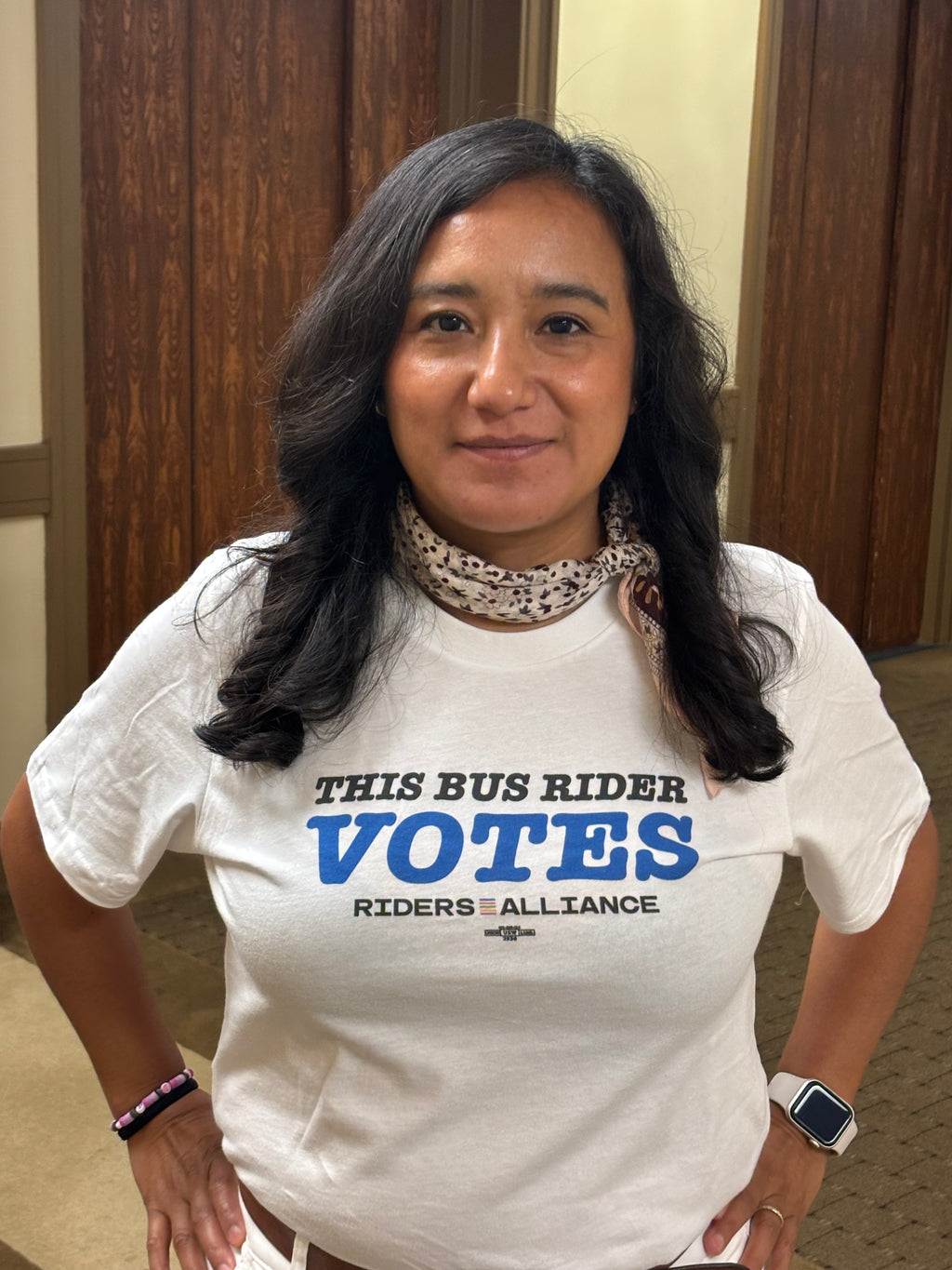This Bus Rider Votes Tee - White