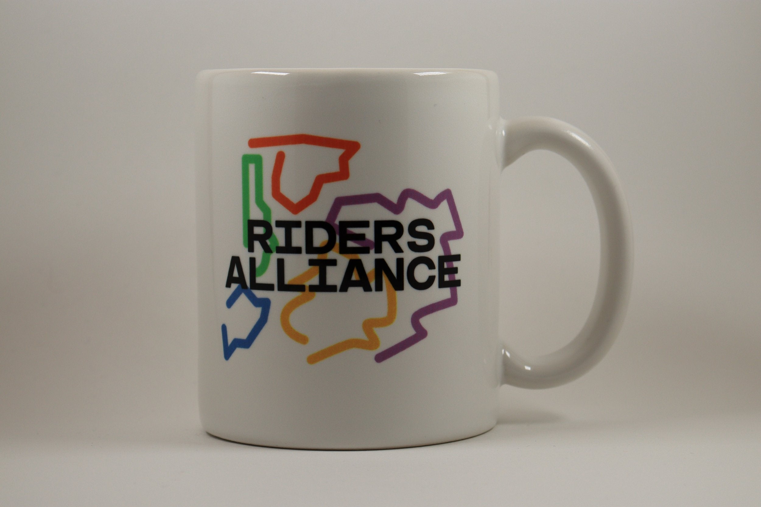 image of Riders Alliance White 5-Borough Mug