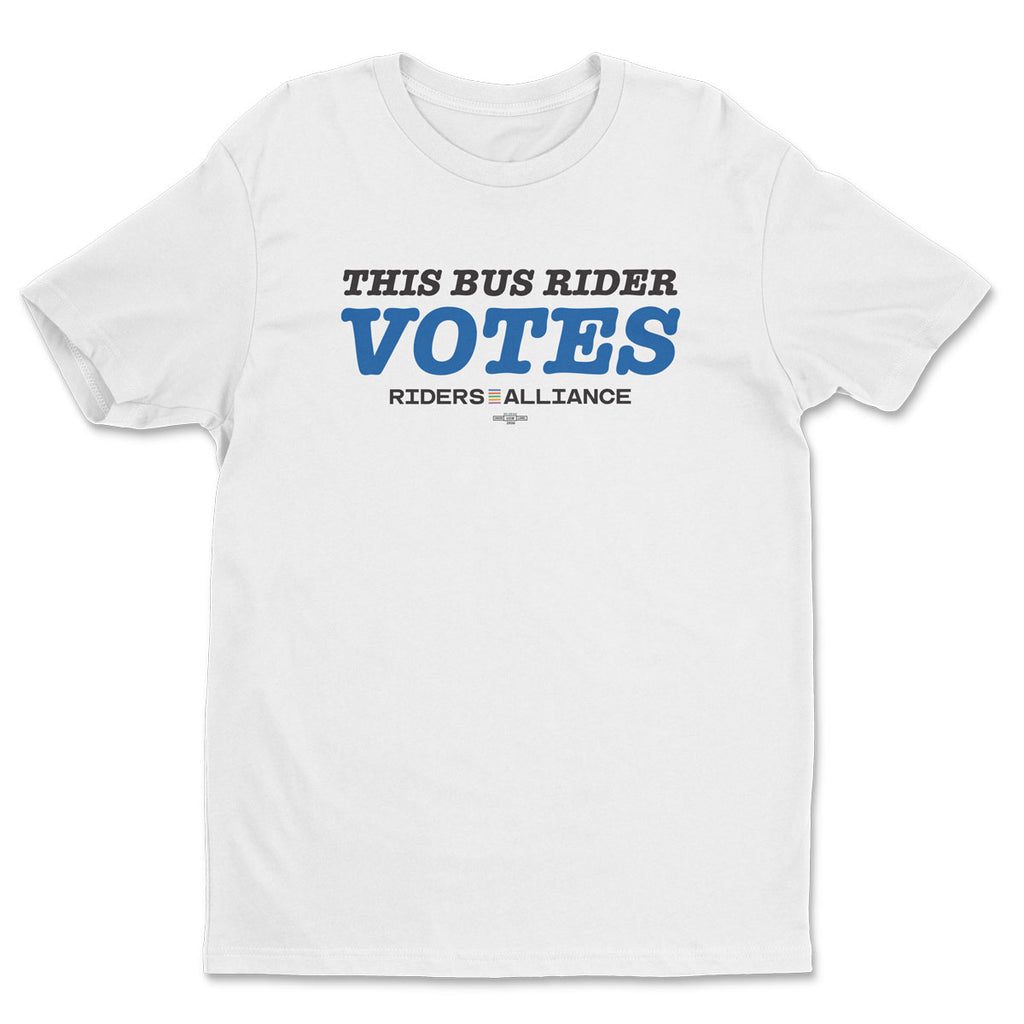 This Bus Rider Votes Tee - White