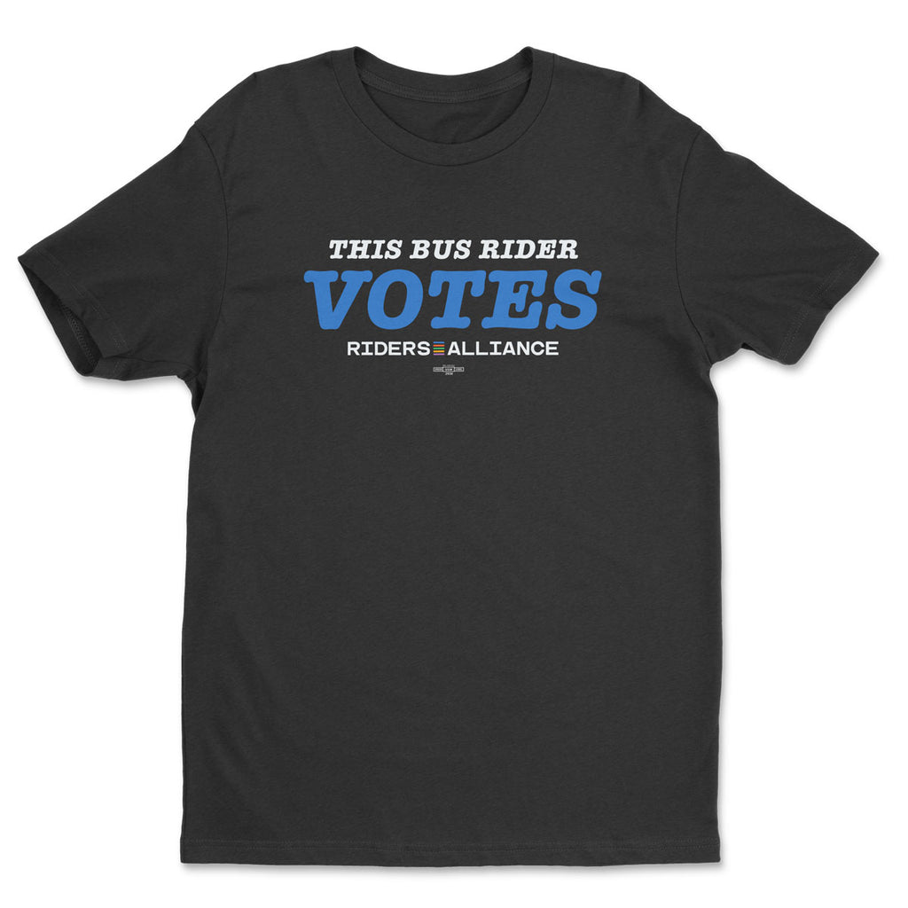 This Bus Rider Votes Tee - Black