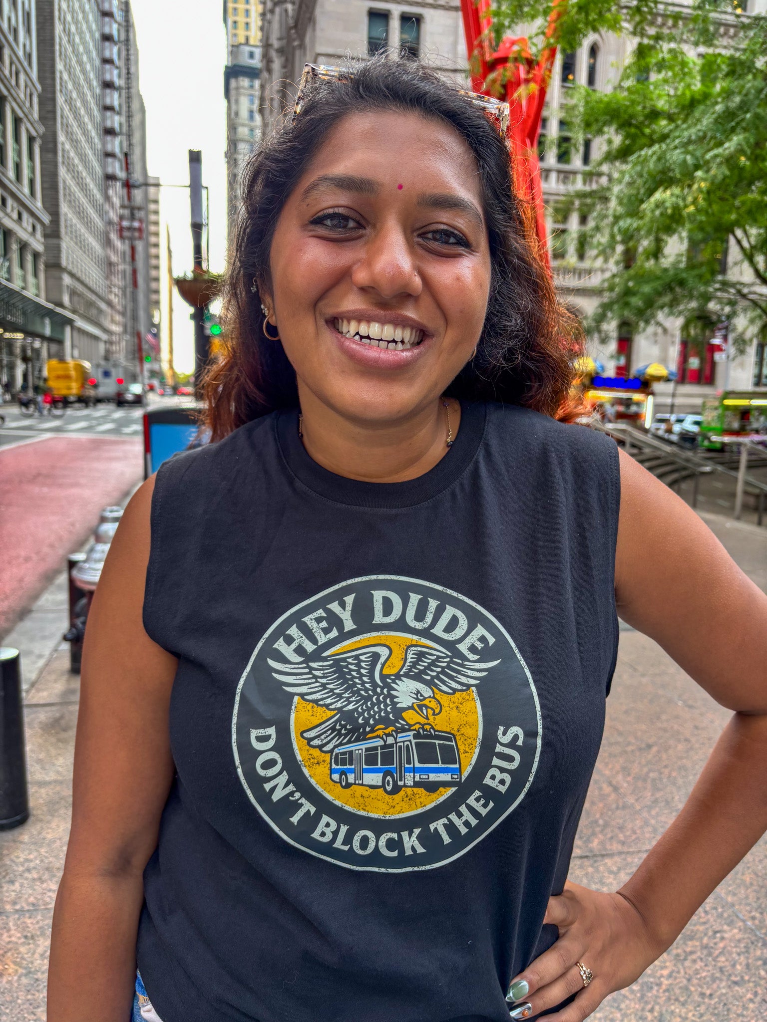 "Hey Dude- Don't Block The Bus" Muscle Tee