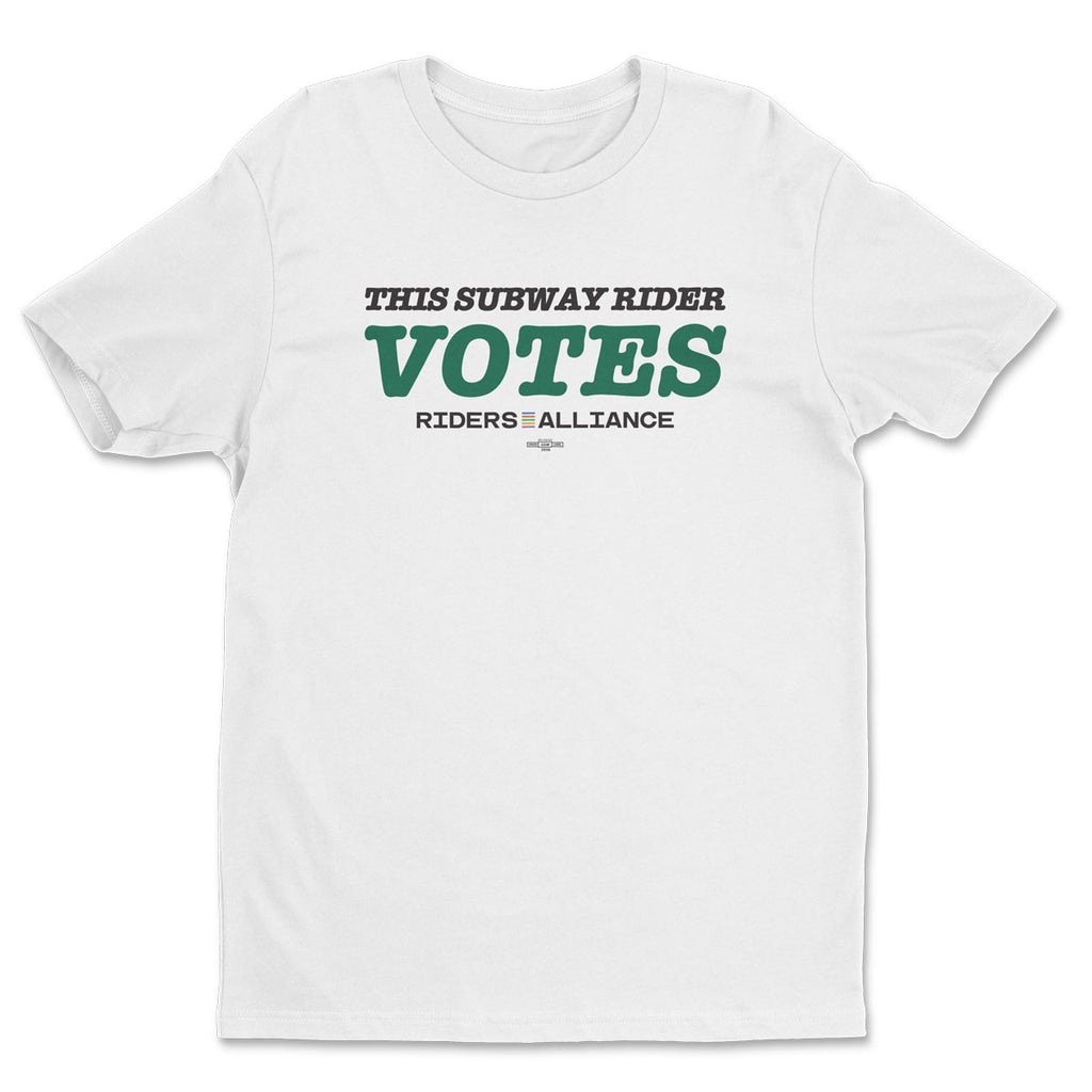 This Subway Rider Votes Tee - White